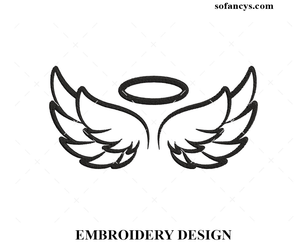 Angel Wings Embroidery Designs