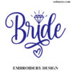 Bride Wedding Embroidery Design