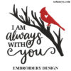Cardinal Memorial Embroidery Design