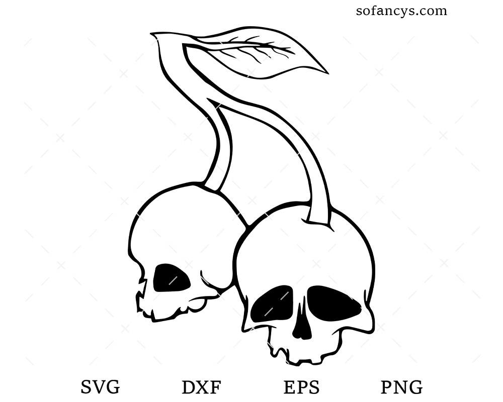Cherry Skull SVG