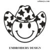 Cowboy Smiley Embroidery Design