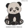 Cute Panda Embroidery Design
