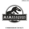 Dinosaur Mom Embroidery Design