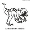 Dinosaur T-Rex Embroidery Design