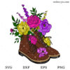 Floral Boots SVG