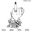 Floral Wedding Finger SVG