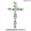 Flower Cross Embroidery Design