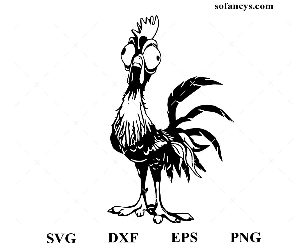 Funny Gangster Chicken SVG DXF EPS PNG Cut Files