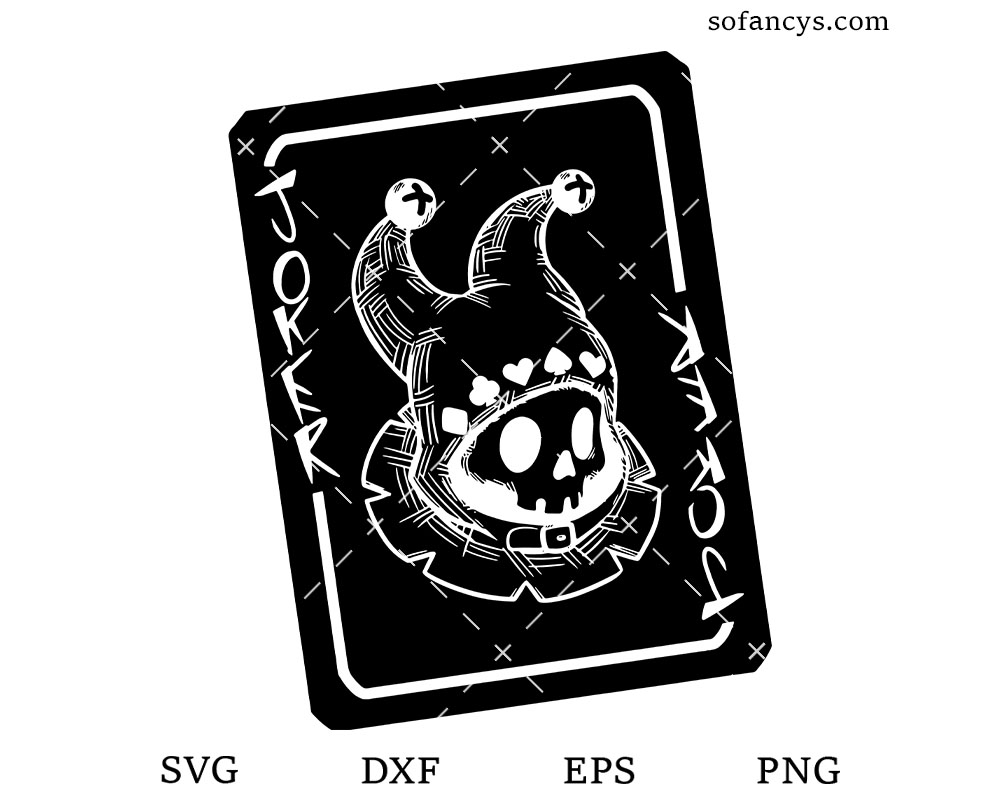 Joker Card SVG DXF EPS PNG Cut Files