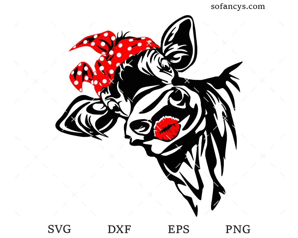Kissing Cow SVG