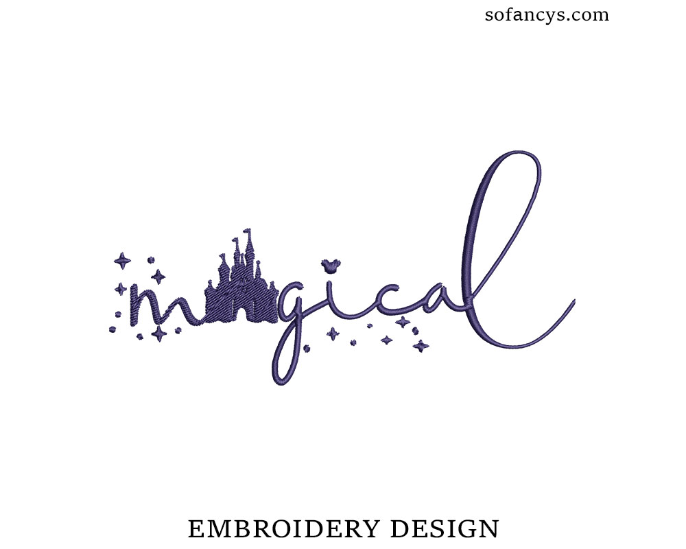 Magic Castle Disney Embroidery Design