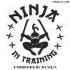Ninja In Training Embroidery Design