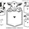 Pocket Animal Farm Embroidery Designs