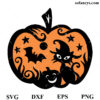 Pumpkin Black Cat SVG