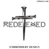 Redeemed Embroidery Design