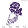 Skeleton Holding Rose SVG