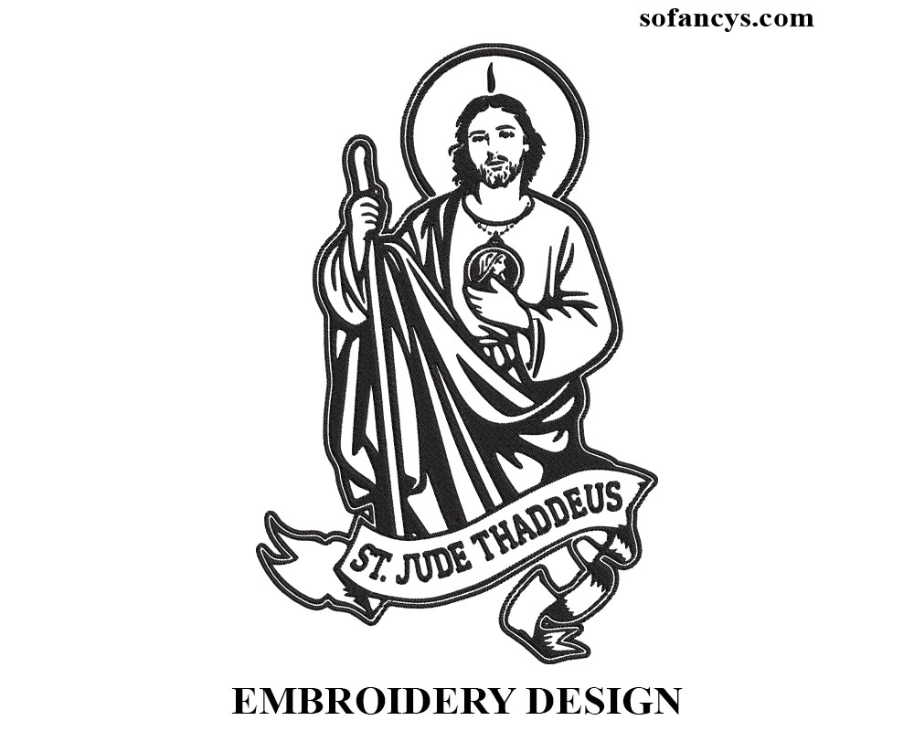 St Jude Thaddeus Embroidery Design