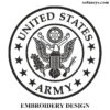 United States Army Seal Embroidery Design
