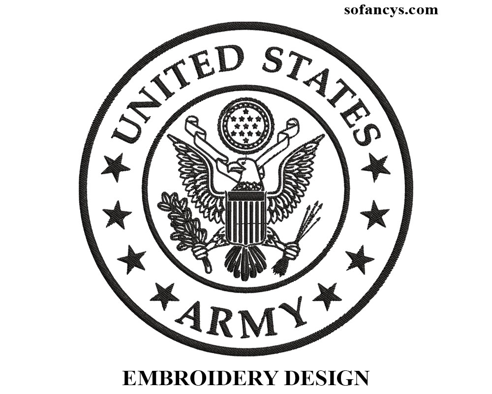 United States Army Seal Embroidery Design