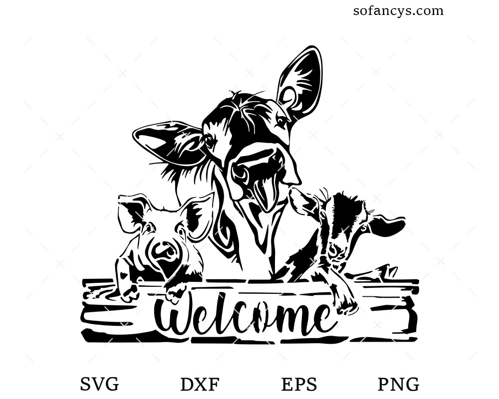 Welcome Farm Animal SVG