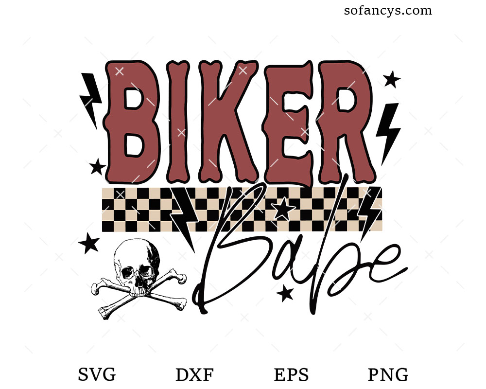 Biker Babe SVG