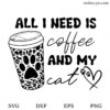 Coffee and my Cat SVG