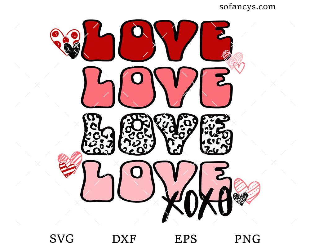 Love Xoxo SVG