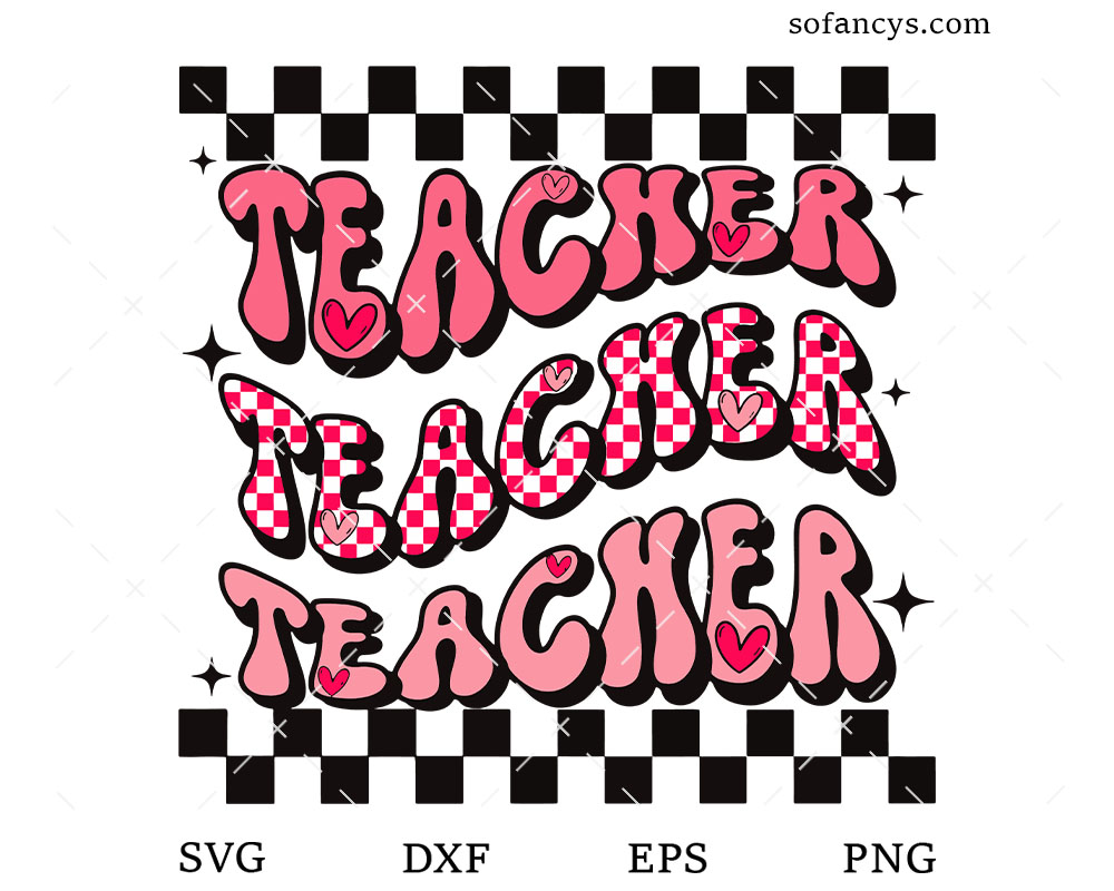 Retro Teacher SVG