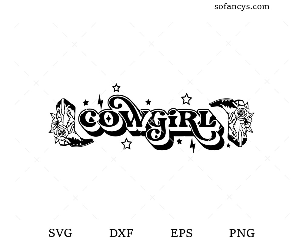Cowgirl Trendy Cowgirl SVG