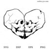 Heart Skeletons Kissing SVG