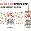 Santa Claus Funny Christmas 16oz Libbey Glass Can Wrap