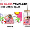Summer Bad Bunny 16oz Libbey Glass Can Wrap