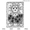 The Sun Tarot Card SVG