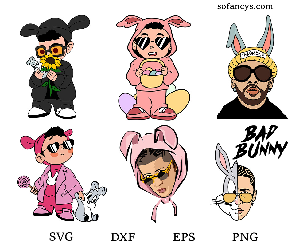 Bad Bunny Easter SVG Bundle