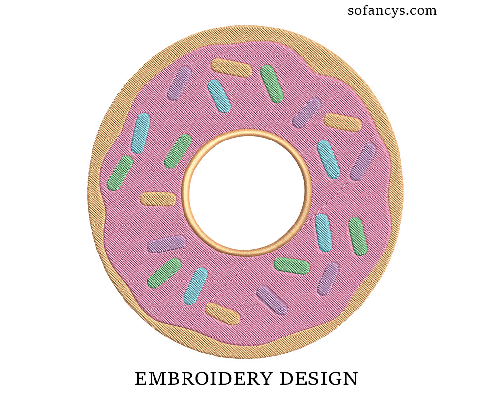 Doughnut Embroidery Design