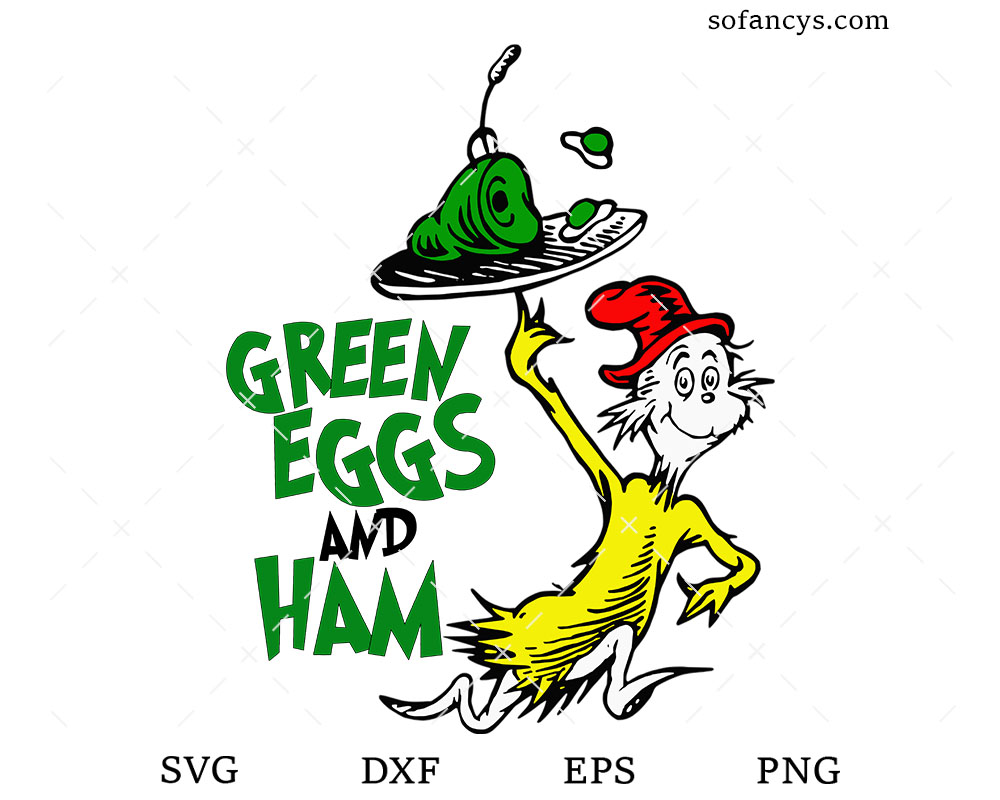 Green Eggs and Ham SVG DXF EPS PNG Cut Files