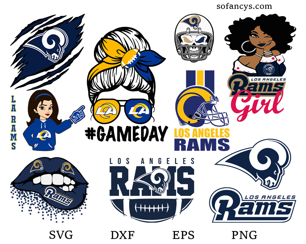 Los Angeles Rams SVG Bundle, NFL Football SVG