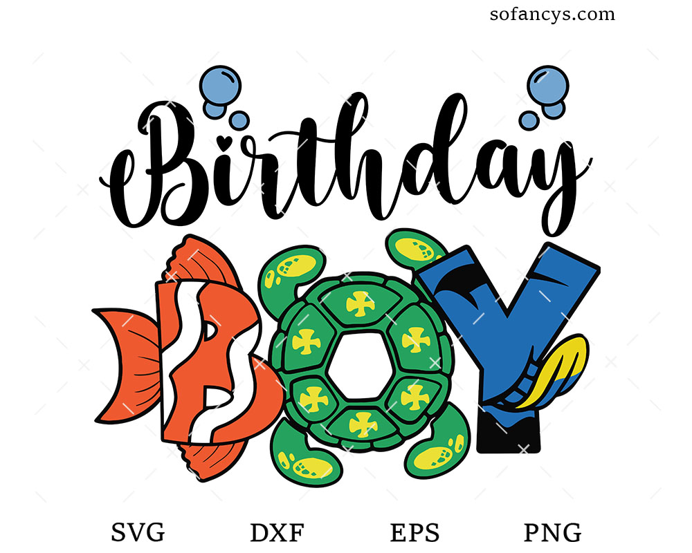 Ocean Birthday Boy SVG